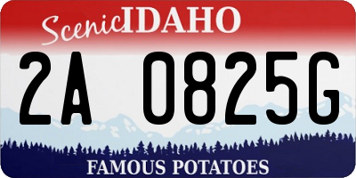 ID license plate 2A0825G