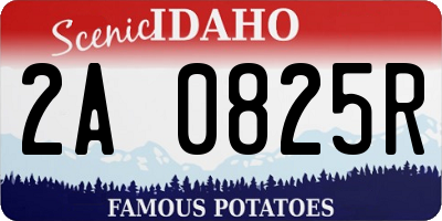 ID license plate 2A0825R