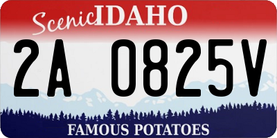 ID license plate 2A0825V
