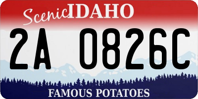 ID license plate 2A0826C
