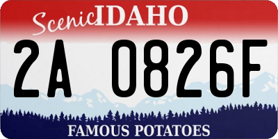 ID license plate 2A0826F