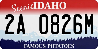 ID license plate 2A0826M