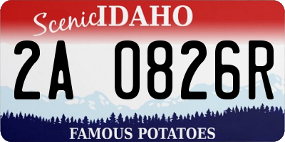 ID license plate 2A0826R