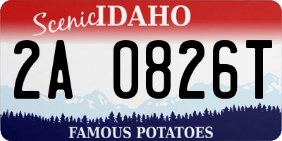 ID license plate 2A0826T