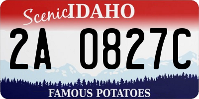 ID license plate 2A0827C