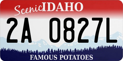 ID license plate 2A0827L