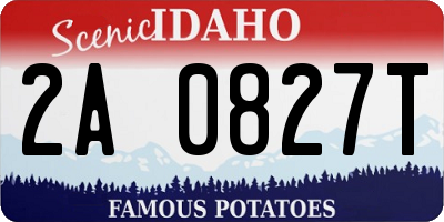 ID license plate 2A0827T