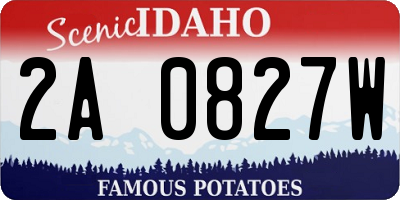 ID license plate 2A0827W