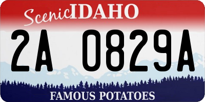 ID license plate 2A0829A