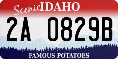 ID license plate 2A0829B