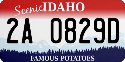 ID license plate 2A0829D