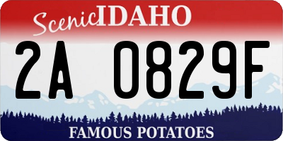 ID license plate 2A0829F