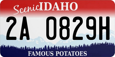 ID license plate 2A0829H