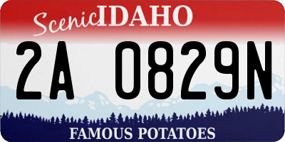 ID license plate 2A0829N