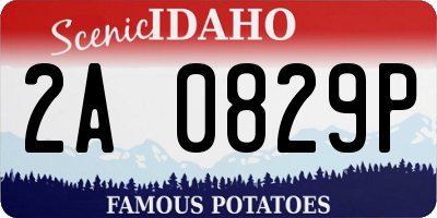 ID license plate 2A0829P