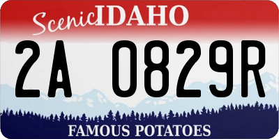 ID license plate 2A0829R