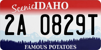 ID license plate 2A0829T