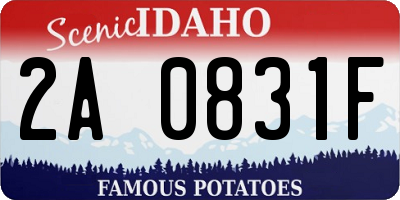 ID license plate 2A0831F