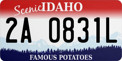 ID license plate 2A0831L