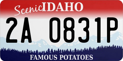 ID license plate 2A0831P