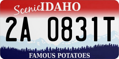 ID license plate 2A0831T