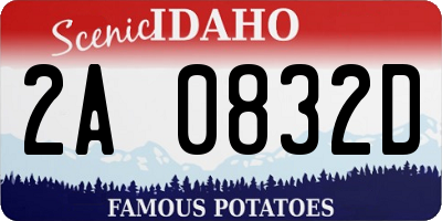 ID license plate 2A0832D