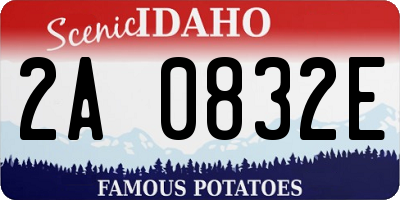 ID license plate 2A0832E