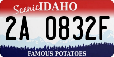 ID license plate 2A0832F
