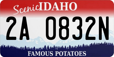ID license plate 2A0832N