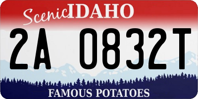 ID license plate 2A0832T
