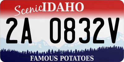 ID license plate 2A0832V