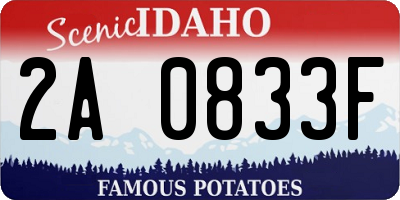 ID license plate 2A0833F