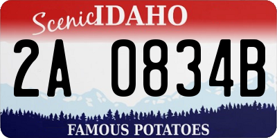 ID license plate 2A0834B