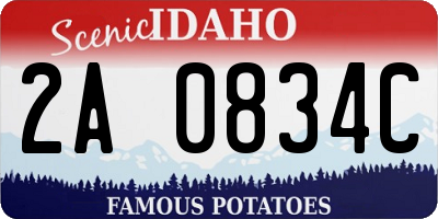 ID license plate 2A0834C