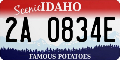 ID license plate 2A0834E