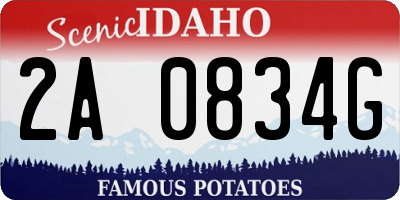 ID license plate 2A0834G