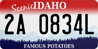 ID license plate 2A0834L