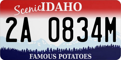 ID license plate 2A0834M