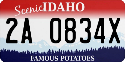 ID license plate 2A0834X
