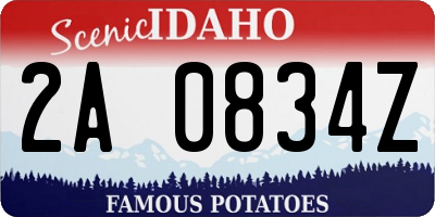 ID license plate 2A0834Z