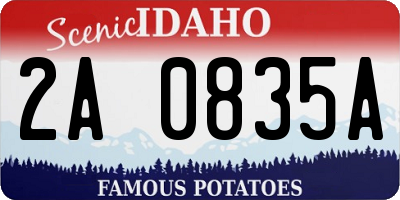 ID license plate 2A0835A