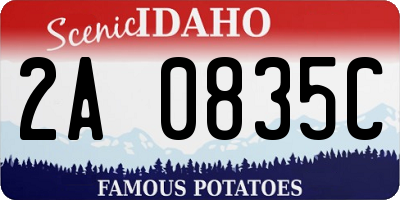 ID license plate 2A0835C