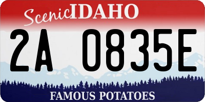 ID license plate 2A0835E