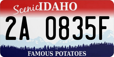 ID license plate 2A0835F