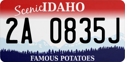 ID license plate 2A0835J