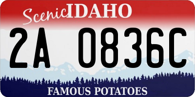 ID license plate 2A0836C