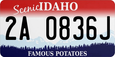ID license plate 2A0836J