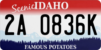 ID license plate 2A0836K