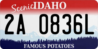ID license plate 2A0836L
