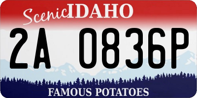 ID license plate 2A0836P